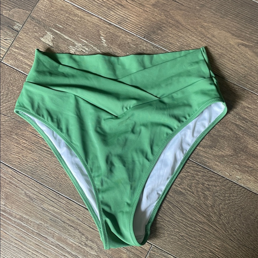 PINK Victoria’s  Secret Green High-Waisted Bikini Bottom